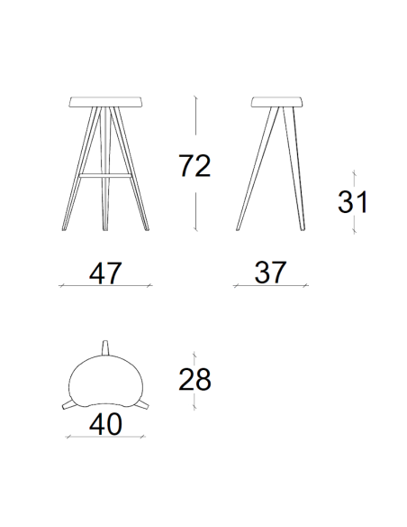 Hocker Mexique Stool von Cassina | betz-designmöbel.ch