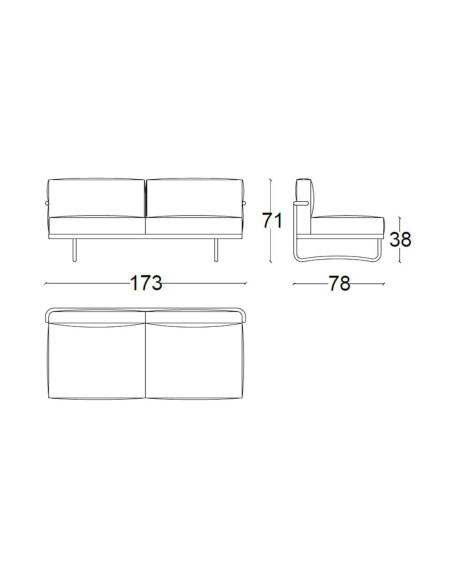 Sofa 5 Canapé, Appartement le Corbusier, LC5 Cassina