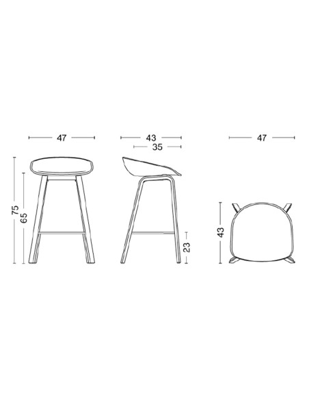 Barhocker About a Stool AAS32 von HAY