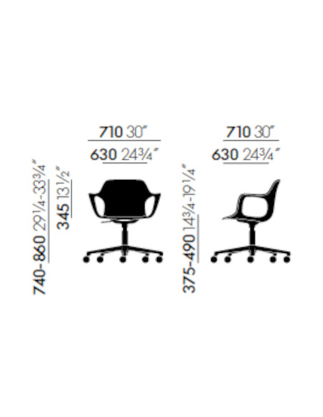 Bürostuhl HAL RE Armchair Studio Vitra| betz-designmöbel.ch