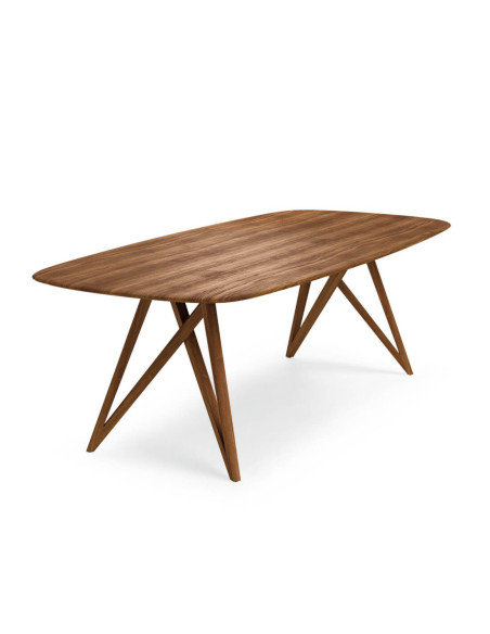 Massivholztisch Seito bootsförmig von Walter Knoll | betz-designmöbel.ch