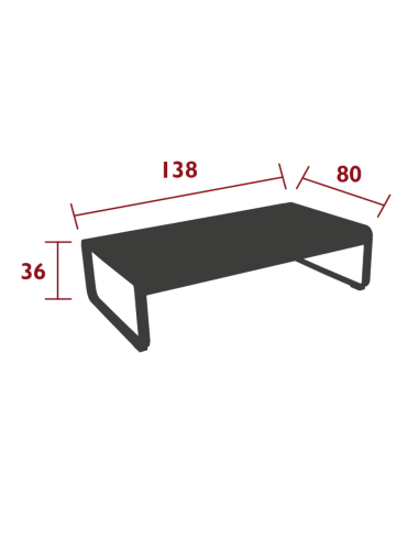 Niedriger Tisch Bellevie 138 x 80 von Fermob|betz-designmoebel.ch