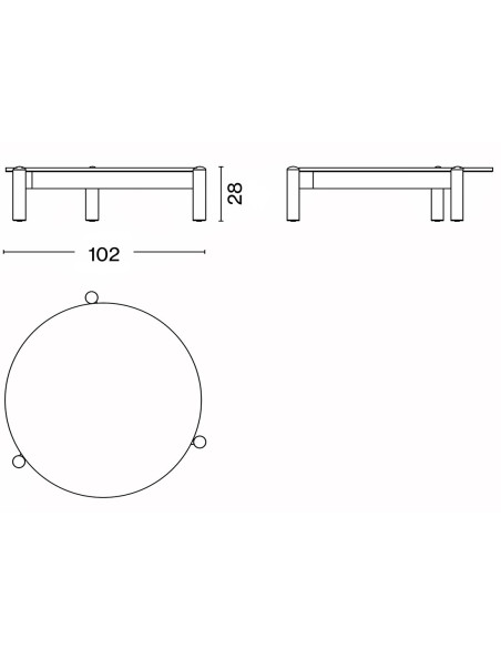 Beistelltisch Table à plateau interchangeable Cassina