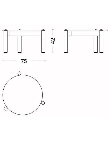 Beistelltisch Table à plateau interchangeable Cassina