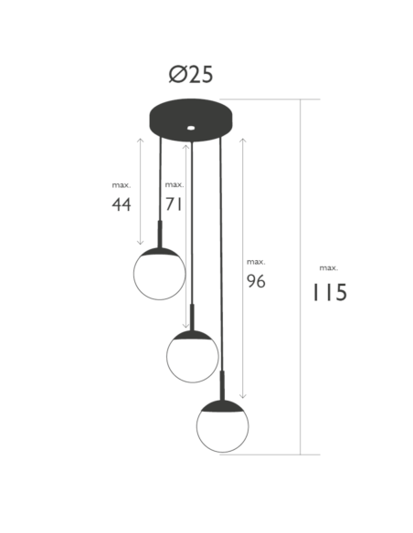 Dreifache Hängeleuchte Mooon! von Fermob | betz-designmoebel.ch
