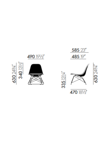 Vitra Eames Plastic Sidechair Lounge LSR RE| betz-sitzmoebel.ch
