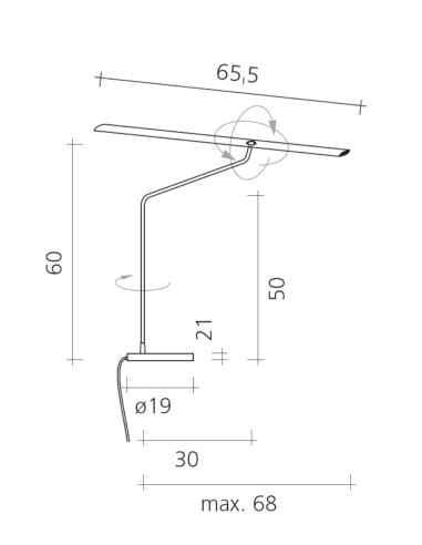 Tischleuchte LET T L von Baltensweiler | betz-designmöbel.ch
