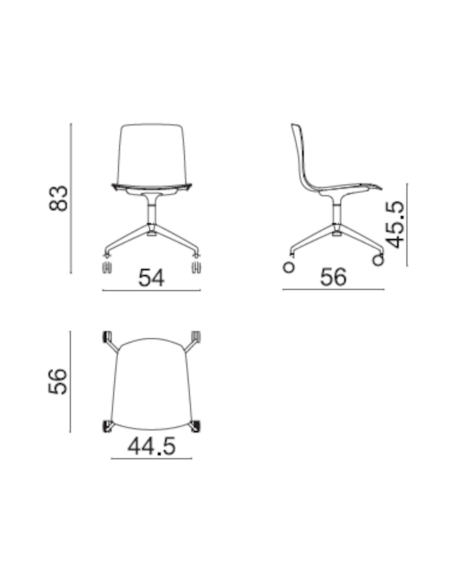 Drehstuhl Aava 02 von Arper Polypropylen | betz-designmoebel.ch