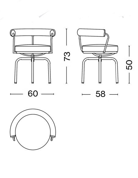 Drehstuhl 7 Fauteuil tournant, durable von Cassina