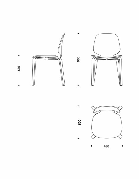 Design Stuhl My Chair Wood von Normann Copenhagen | betz-designmöbel.ch