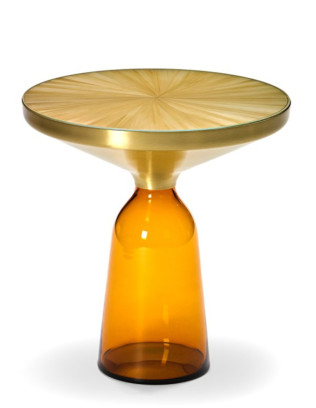 Bell Side Table Straw Marquetry von ClassiCon | betz-designmöbel.ch