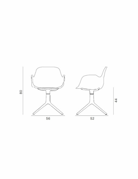 Form Armchair Swivel 4L Alu Normann Copenhagen | betz-designmöbel.ch