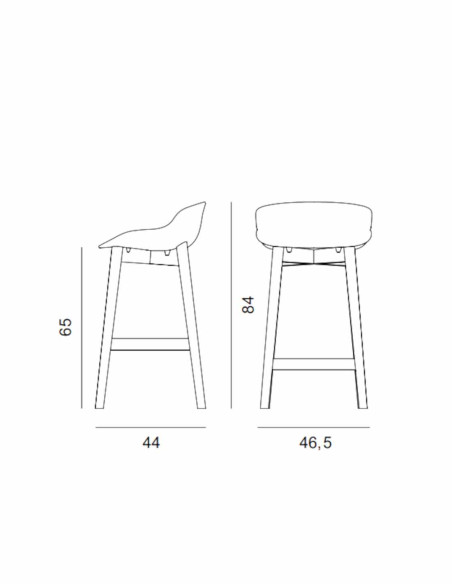 Hyg Barstool 65 cm Wood von Normann Copenhagen | betz-designmöbel.ch
