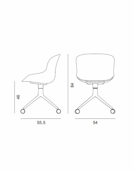 Hyg Chair Swivel 4W von Normann Copenhagen | betz-designmoebel.ch