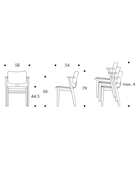 Stuhl Domus von Artek | betz-designmöbel.ch