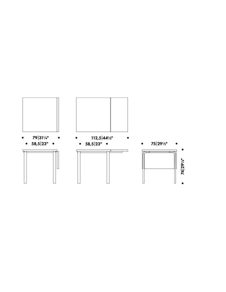 Klapptisch DL81C von Artek | betz-designmöbel.ch