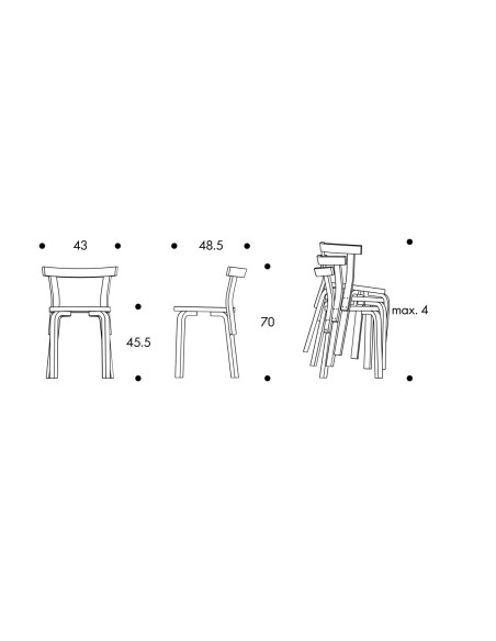 Stuhl 68 von Artek | betz-designmöbel.ch