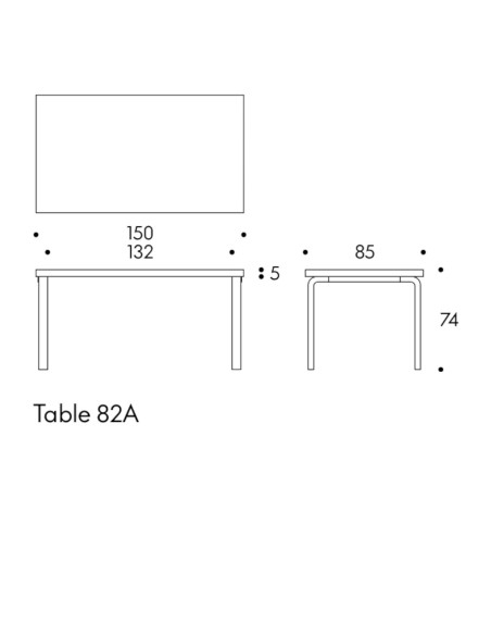 Tisch 82 A von Artek | betz-designmöbel.ch