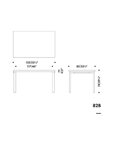 Tisch 82 B von Artek | betz-designmöbel.ch