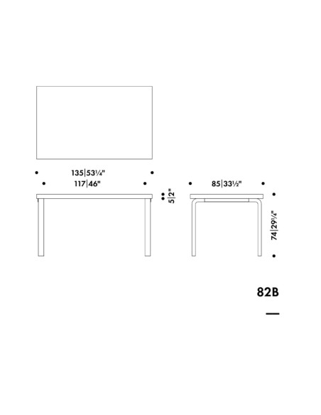 Tisch 82 B von Artek | betz-designmöbel.ch