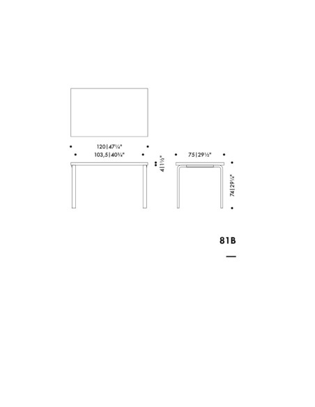 Tisch 81 B von Artek | betz-designmöbel.ch