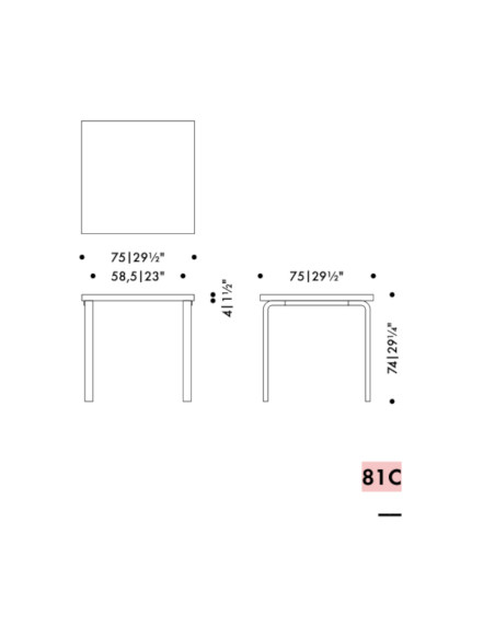 Tisch 81 C von Artek | betz-designmöbel.ch