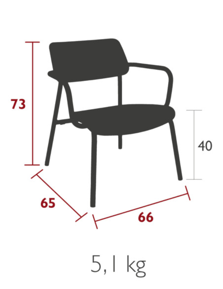Studie Lounge Sessel Eiche von Fermob | betz-designmoebel.ch