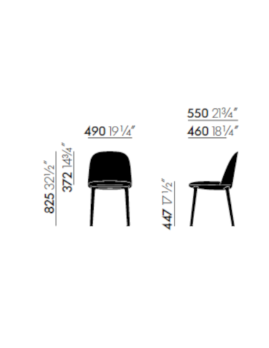 Vierbein-Stuhl Softshell Side Chair von Vitra Ausstellungsstück