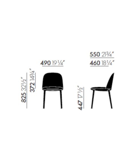 Vierbein-Stuhl Softshell Side Chair von Vitra Ausstellungsstück
