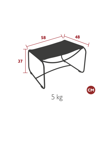 Leder-Fussablage Surprising von Fermob | betz-designmöbel.ch