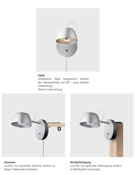 Wandleuchte IRIO W von Baltensweiler | betz-designmöbel.ch