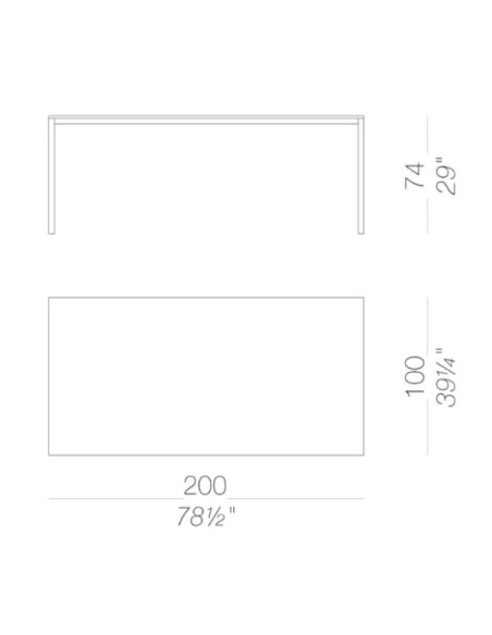 Tisch Frame 200x100 von Lapalma | betz-designmoebel.ch