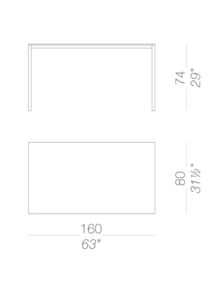 Tisch Frame 160x80 von Lapalma | betz-designmoebel.ch