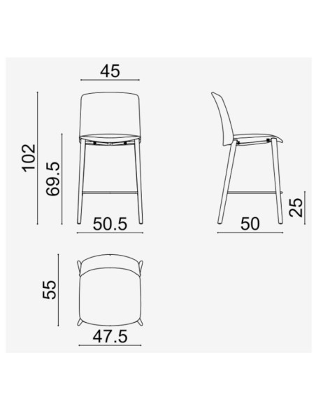 Hocker Mixu 02 von Arper | betz-designmöbel.ch