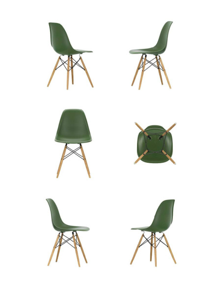 Eames Plastic Chair DSW RE von Vitra mit Esche-Untergestell | 6 Stück | betz-designmoebel.ch