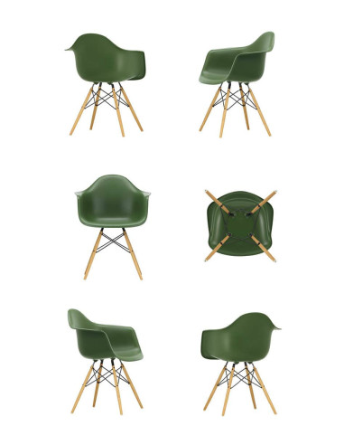 Eames Plastic Chair DAW RE von Vitra | 6 Stück mit Esche-Untergestell | betz-designmoebel.ch