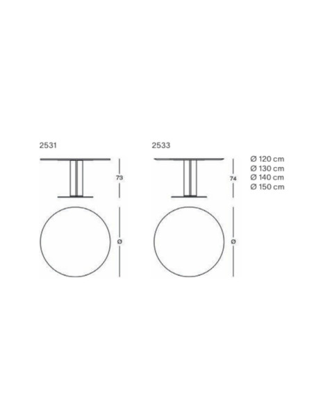 Tisch Marcuso 2531 - 2533 von Zanotta I betz-designmoebel.ch
