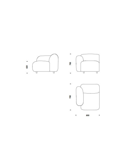 Modularsofa Swell 100 von Normann Copenhagen