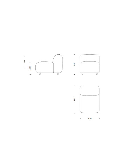 Modularsofa Swell 110 von Normann Copenhagen