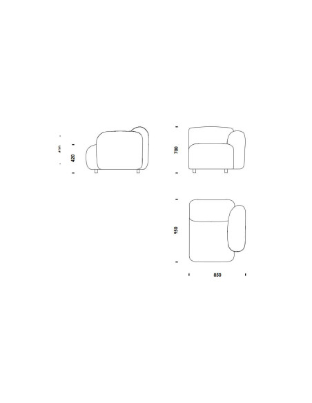 Modularsofa Swell 120 von Normann Copenhagen