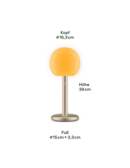 Tischleuchte Fire Table von GRAU | betz-desigmöbel.ch