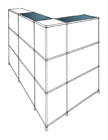 Lederauflage für Möbel von USM von Leather on Top 75 cm | betz-designmoebel.ch