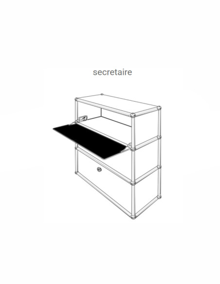 Lederauflage secretaire  für Möbel von USM von Leather on Top | betz-designmoebel.ch