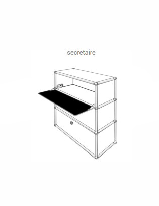 Lederauflage secretaire  für Möbel von USM von Leather on Top | betz-designmoebel.ch