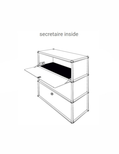 Lederauflage secretaire inside für Möbel von USM von Leather on Top | betz-designmoebel.ch