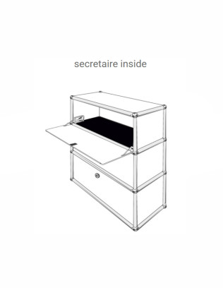 Lederauflage secretaire inside für Möbel von USM von Leather on Top | betz-designmoebel.ch