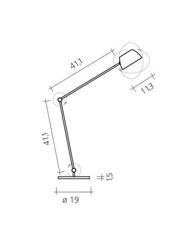 Tischleuchte IRIO T von Baltensweiler | betz-designmöbel.ch