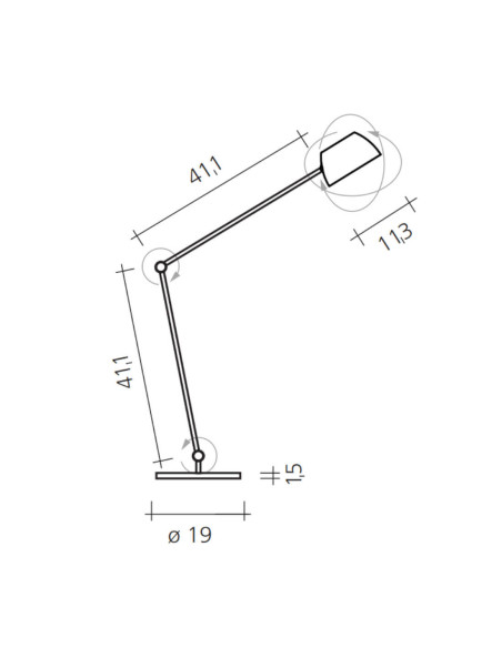Tischleuchte IRIO T von Baltensweiler | betz-designmöbel.ch