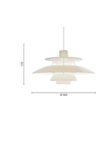 Pendelleuchte PH 5 320 Opal von Louis Poulsen | betz-designmöbel.ch