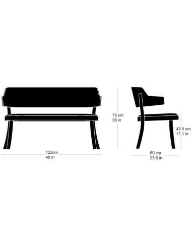 Bank seley lounge 17-425 von Horgenglarus | betz-designmöbel.ch